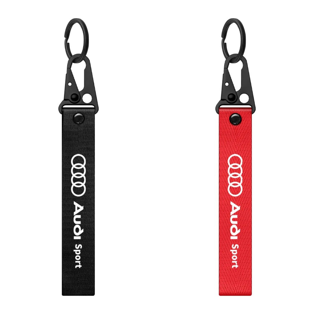 Audi raktų pakabukas audi sport raudonos arba juodos spalvos