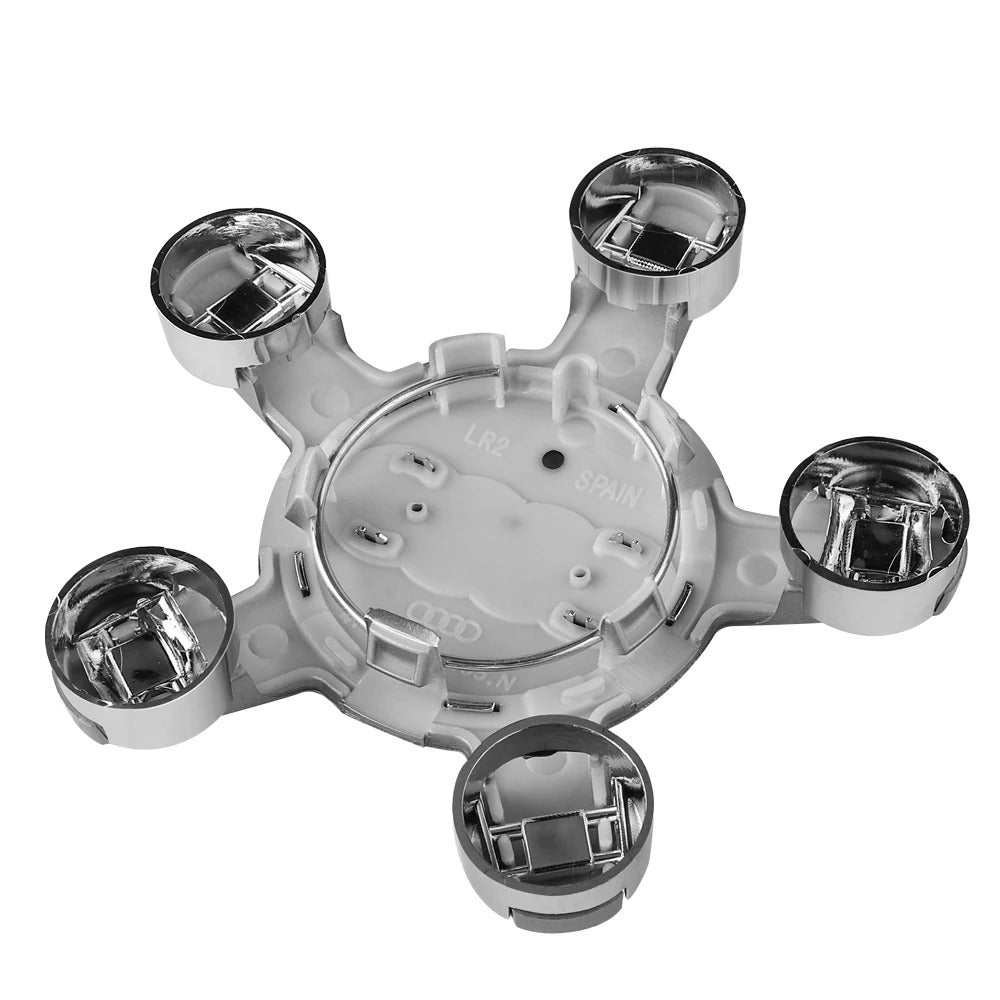 Audi ratlankių dangtelis 135mm pilkos spalvos kaip originalas aukštos kokybės iš montavimo pusės