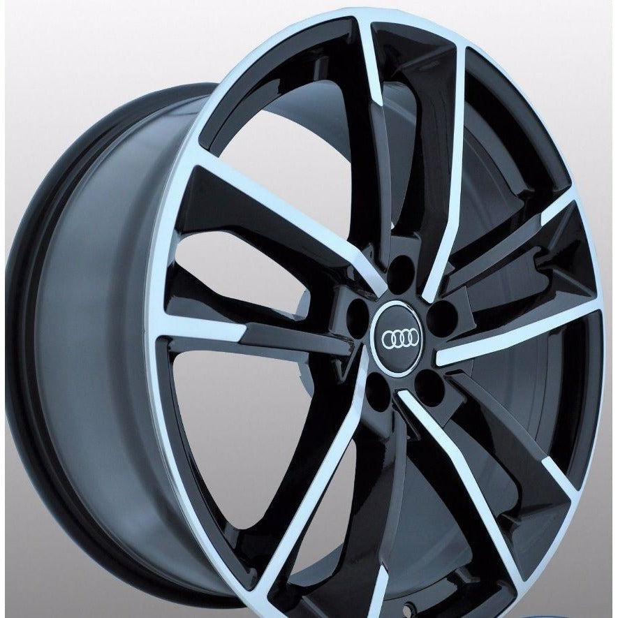 Audi 69mm ratlankių dangteliai juodos glossy black spalvos pavyzdys