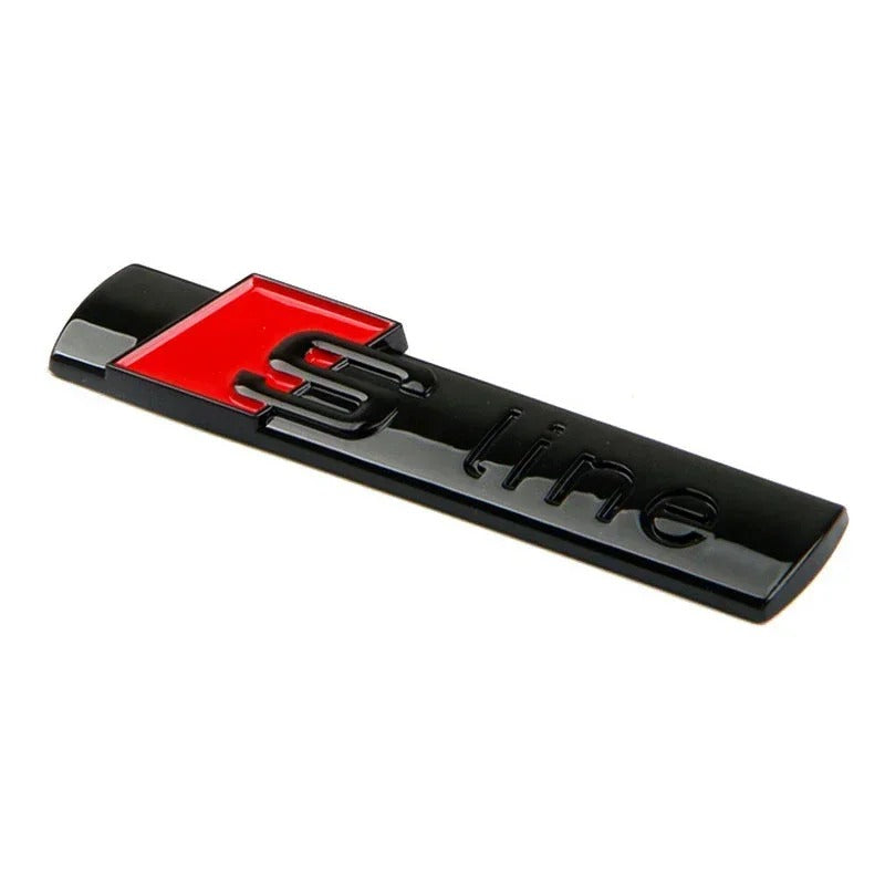 Audi S Line emblemos skirtos sparnams arba bagažinei juodos spalvos
