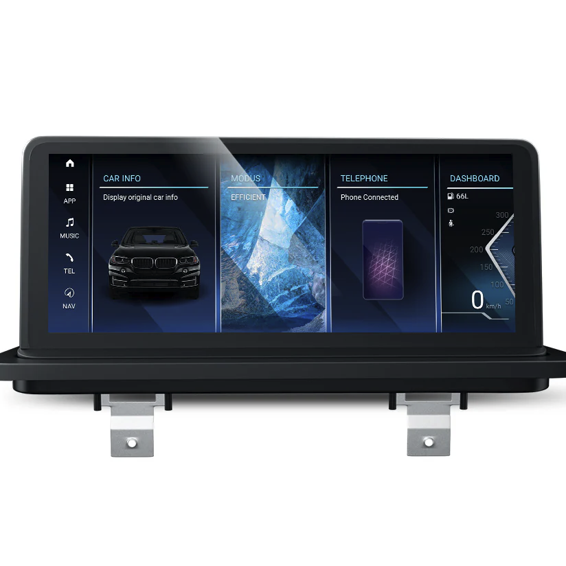 BMW 1 serijos E81 E82 E87 E88 Android Ekranas Multimedija tinkantis mašinoms be originalaus ekrano