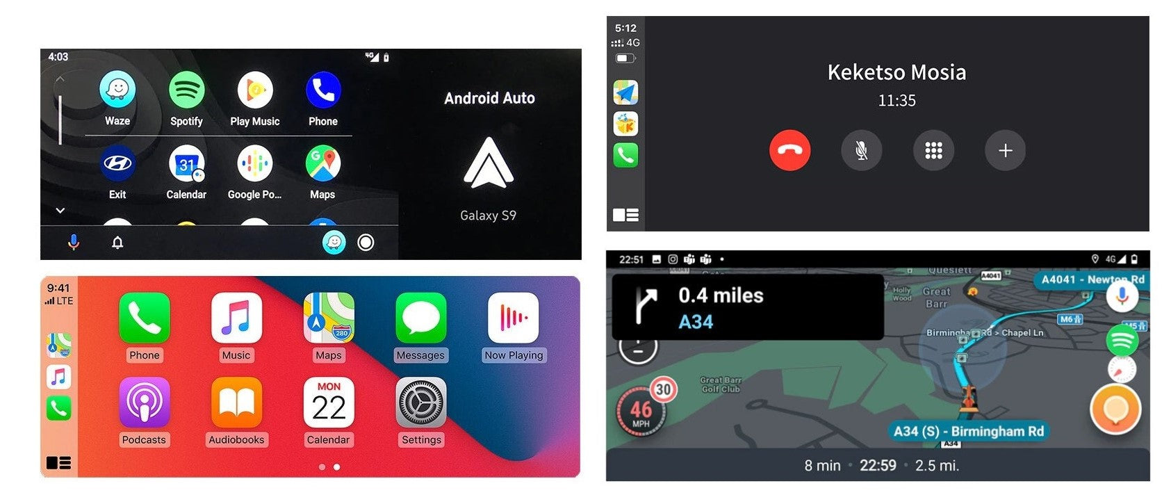 BMW Apple Carplay arba Android Auto priedėlis adapteris skirtingi meniu ekranai