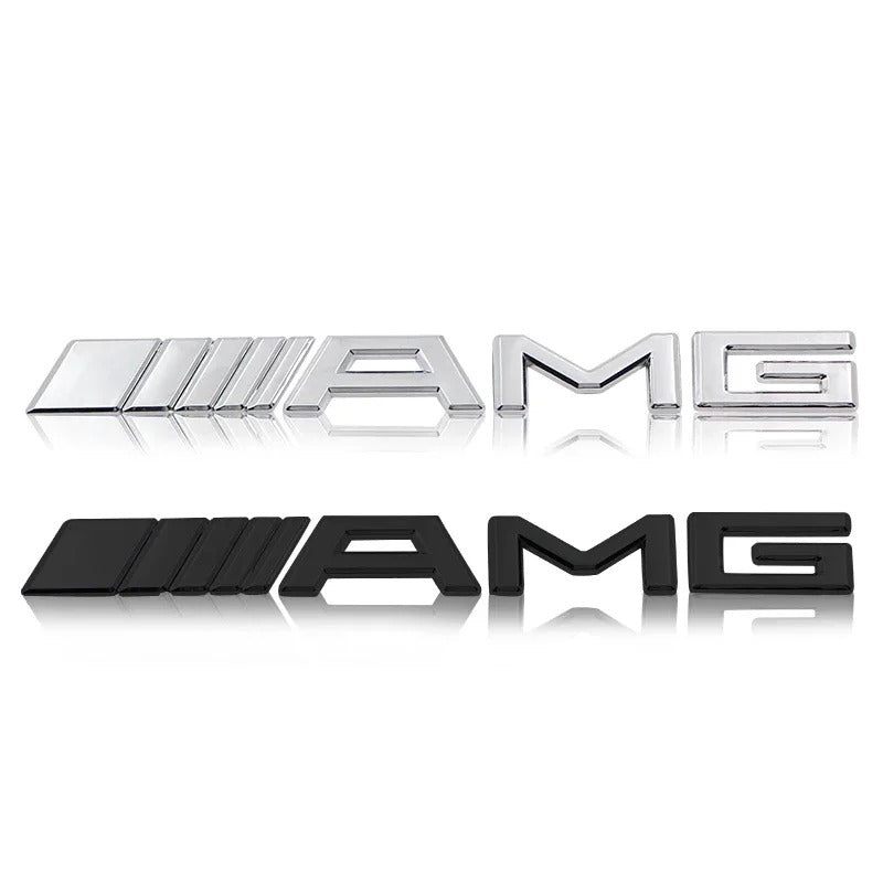 Mercedes Benz Bagažinės emblema AMG juodos glossy black arba sidabrinė chrominės spalvos