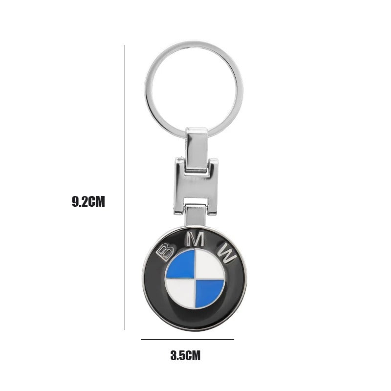 Metalinis Raktų Pakabukas su BMW logotipu išmatavimai 9.2cm ant 3.5cm