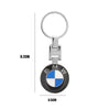 Metalinis Raktų Pakabukas su BMW logotipu išmatavimai 9.2cm ant 3.5cm